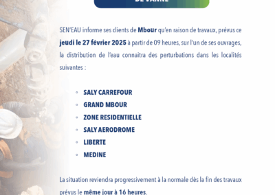 TRAVAUX DE REMPLACEMENT DE VANNE 25/02/2025