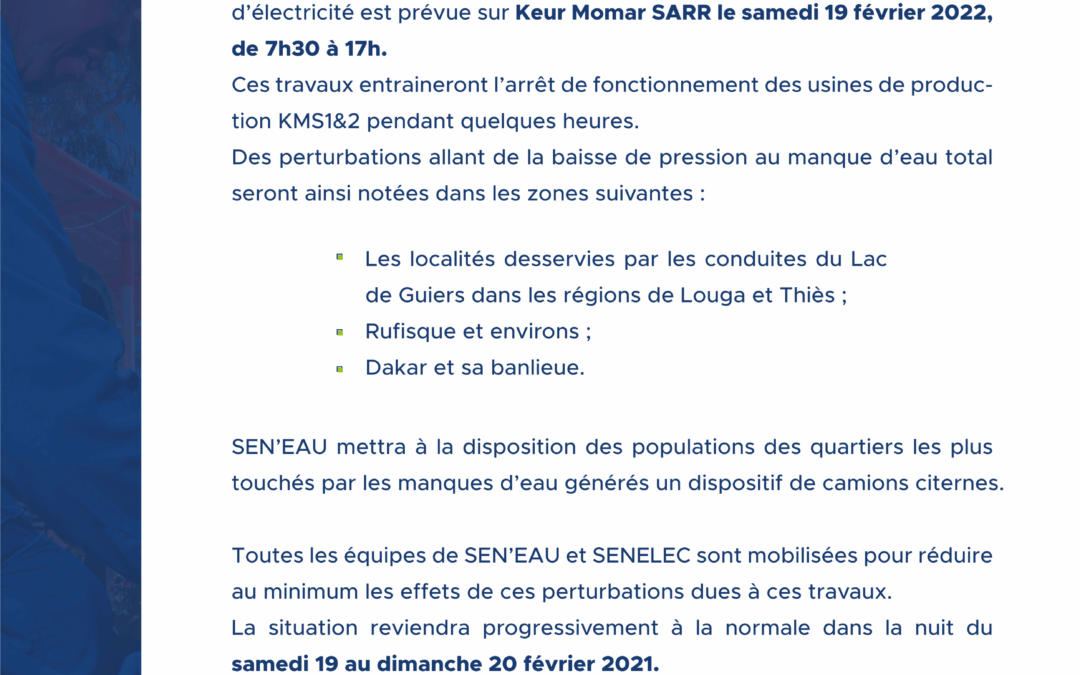 ARRÊT DU DISPOSITIF D’ALIMENTATION EN ÉNERGIE ÉLECTRIQUE KMS