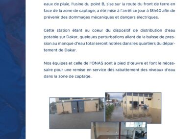INONDATION DE L’USINE DES EAUX DU POINT B AOUT